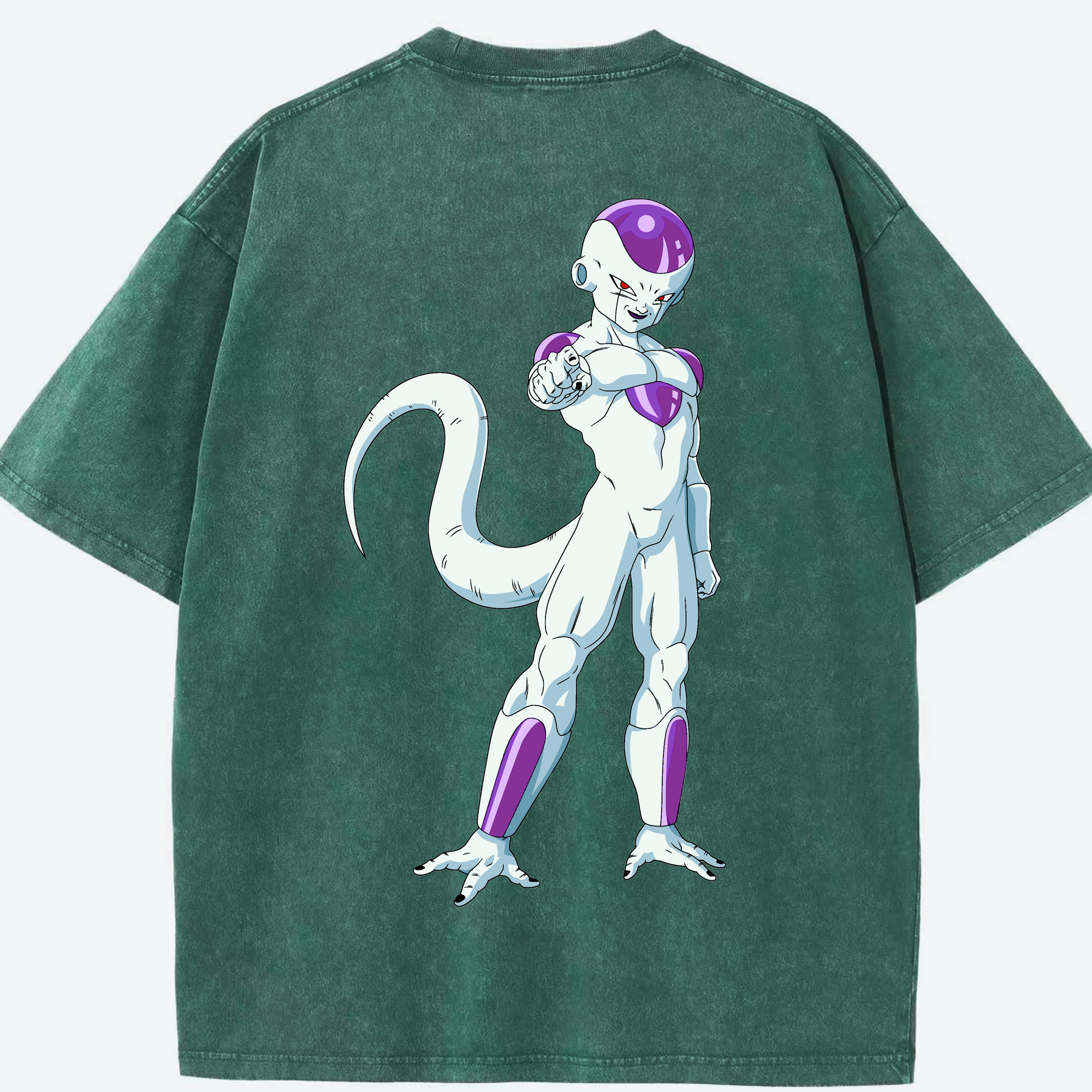 （画像用） ドラゴンボール フリーザ DRAGON BALL Frieza 綿100% ヴィンテージ風 半袖Tシャツ（背面プリント）
